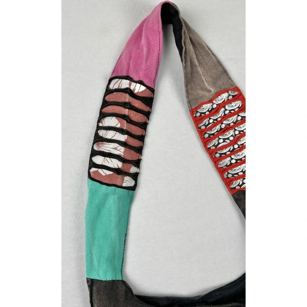 Patchwork Slouch Shoulder Bag Boho Hippie Festival Hobo‎ Purse